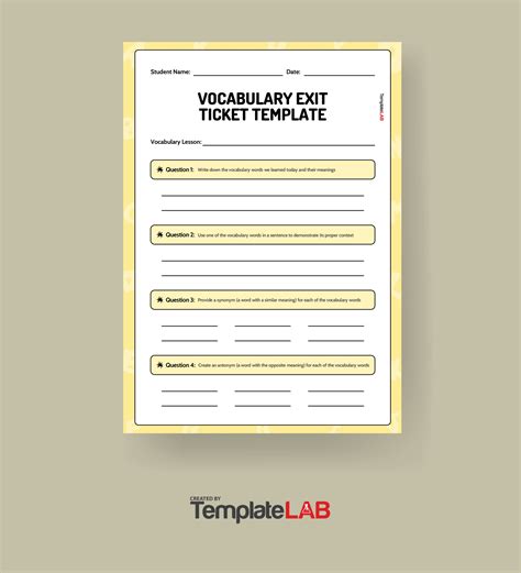 12 Printable Exit Ticket Templates (Word, PDF, PSD, PPTX)