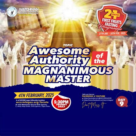 DAY 9 Outline – AWESOME AUTHORITY OF THE MAGNANIMOUS MASTER (21-Day ...