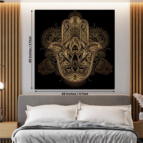 Hamsa Evil Eye Protector Wood Print Wooden Wall Tiles Set – Chalk My Theme