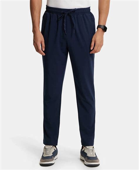Buy Recycled Microfiber Elastane Stretch Trackpant with Zipper Pockets ...