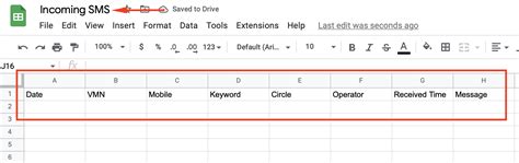 Receive Real-Time Incoming SMS into Google Spreadsheet