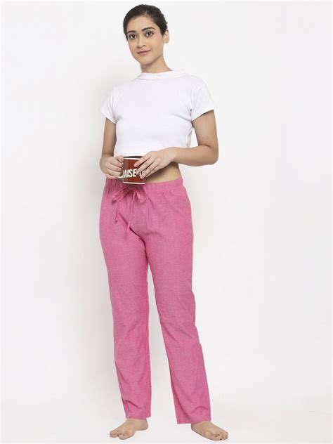 Wolfpack Woven Pink Solid Night Pants - Crosscreek