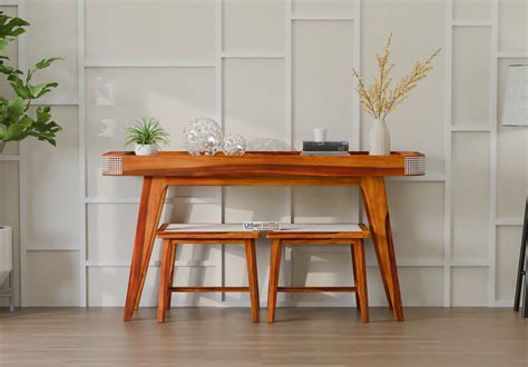 Buy Morkis Console Table (Honey Finish) Online in India | UrbanWood