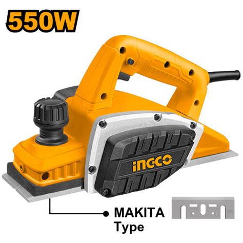 Ingco PL5508 Electric Planer - 550W, 82x1mm Planning Width & Depth ...