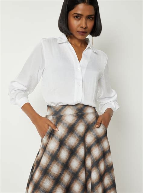 Buy Women Solid Satin Finish Shirt Online at just Rs. 799.0 ...