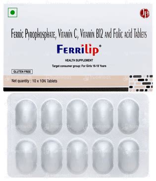 Ferrilip Tablet 10 - Uses, Side Effects, Dosage, Price | Truemeds