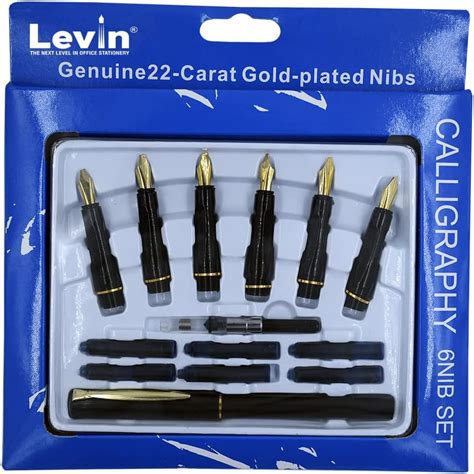SCHMIDT Calligraphy gold Clip Pen Set Ink Pen for Cursive Writing ...