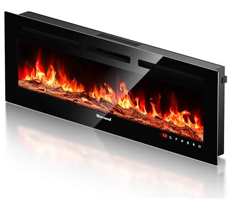 Electric Fireplace Realistic Flame Electric Fireplace Heater Log Set ...