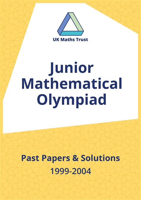 Past Papers: Junior Mathematical Olympiad 1999-2004 (Downloadable PDF ...