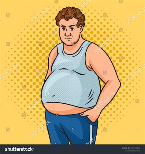 Fat Man Beer Belly Abdominal Obesity Stock Vector (Royalty Free ...
