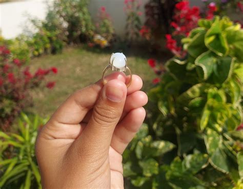 Sidharth Gems 6.25 Ratti Natural Opal Stone Silver Plated Adjustable ...