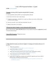Image result for Picot Question Worksheet