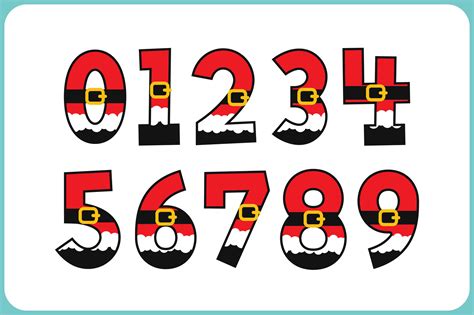 Versatile Collection of Santa Claus Numbers for Various Uses 30350642 ...