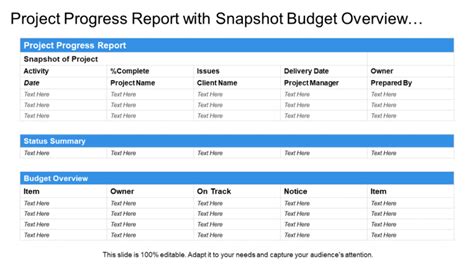 Image result for Progress Report Template Excel