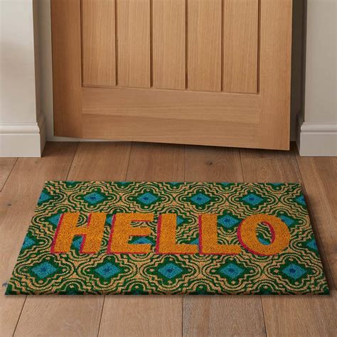 Kia Hello Print Coir Door Mat By Dibor