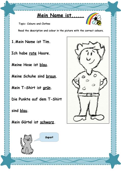 Image result for German Language Worksheets