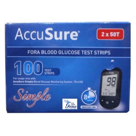 AccuSure Simple 100 Test strips ( 1 Pack of 100 Strips ) – MedineedsIndia