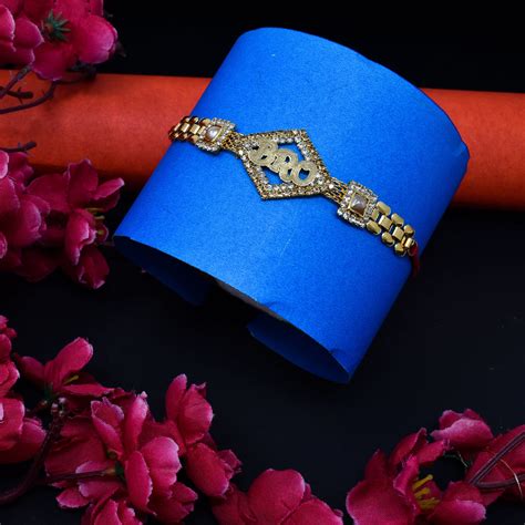 Bro Set of 5 Rakhi Roli chawal n Rakshabandhan Gift Card for Bhaiya n ...