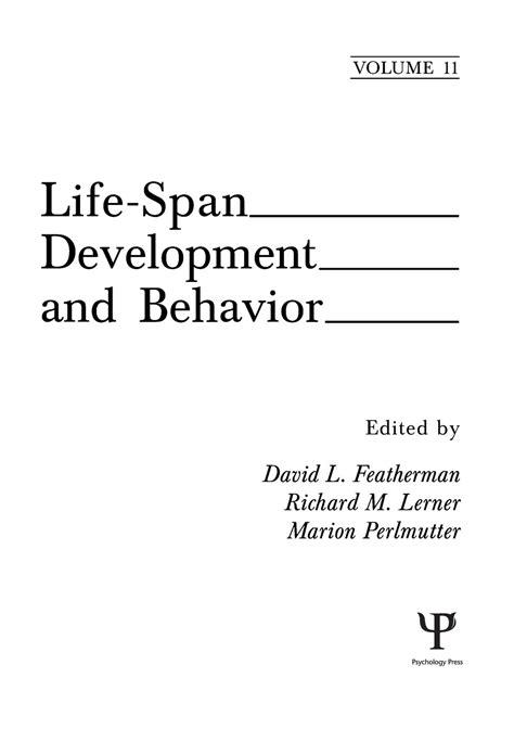 Life-Span Development and Behavior: Volume 11 (Life-Span Development ...