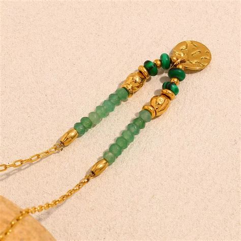 Svarn Jewels | Elysian Beaded Coin Necklace | 18k Gold Plated