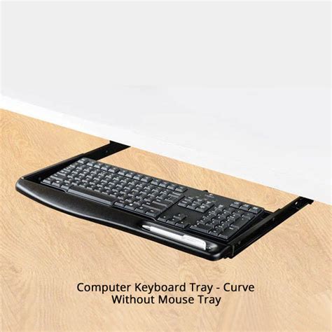 Ebco Keyboard Tray KBTC 35 Black without Mouse tray - KnobsKart.com, Flat 20% off, FLAT20 - use code
