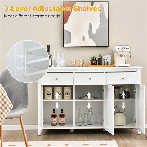 Kitchen Buffet Sideboard Storage Cupboard Wooden Bar | Ubuy India