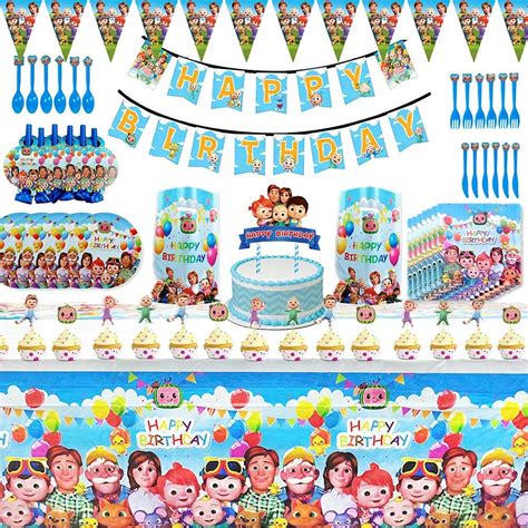 Buy Set of 139Pcs Cocomelon Birthday Party Supplies and Birthday ...