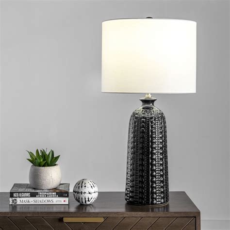 30-inch Polona Ceramic Table Lamp | Cream | Table lamp, Black table ...