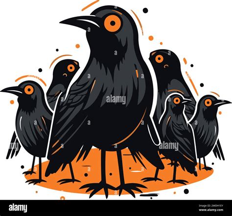 Group ravens Stock Vector Images - Alamy