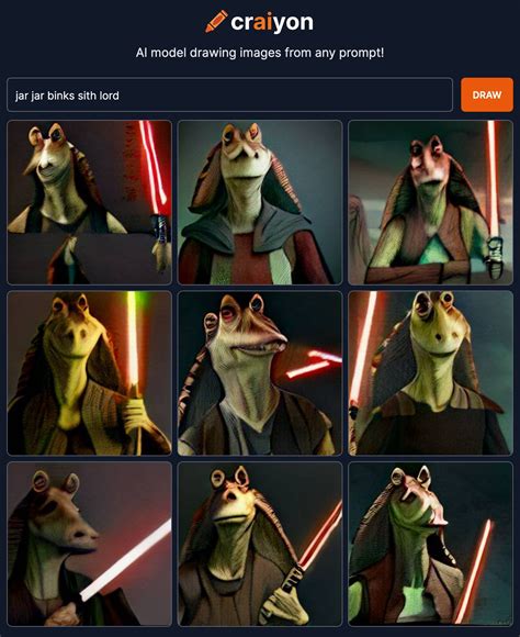 Darth Jar Jar Becomes Star Wars Prequel Villain In AI Art