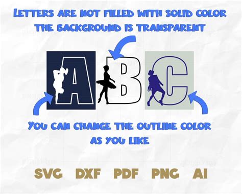 Buy Dance Alphabet SVG: Dancer Font, Letters, Numbers (cut Files ...