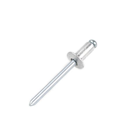 Rivetti A Strappo In Acciaio Zincato 6,4x15 Mm - Testa Tonda, Per Spessori 6-9 Mm, Confezione Da 250 Pz