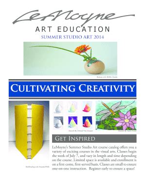 Fillable Online lemoyne ART EDUCATION SUMMER STUDIO ART 2014 Ikebana ...
