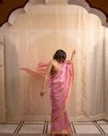 Sindhur - Pink Silk Chanderi Saree – Priyanka Raajiv
