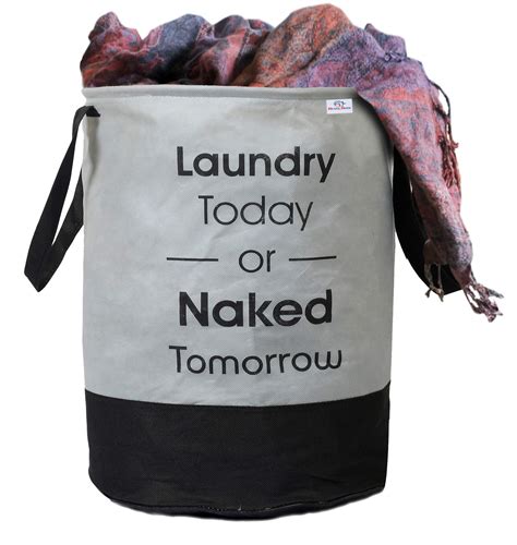 Heart Home Round Non Woven Fabric Foldable Laundry Basket, Toy ...