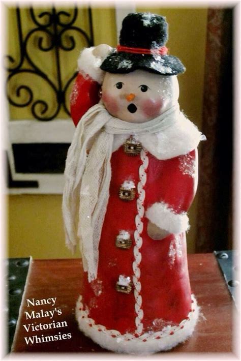 Paper Clay Snowman Tutorial 的图像结果