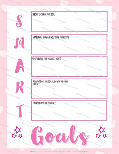 Image result for Smart Goals Printable