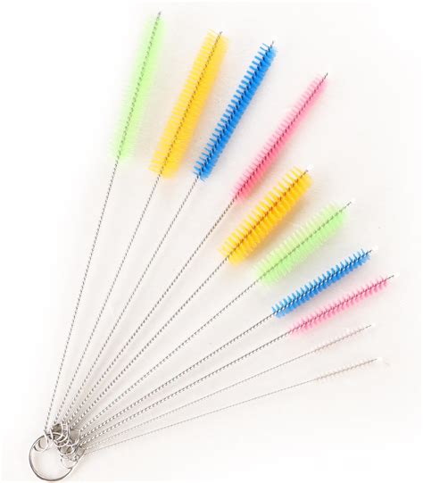 Straw Brush Straw Cleaning Brush Soft Nylon Bottle Brush Thin Drain ...