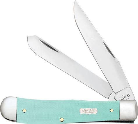 Case Seafoam Green G-10 Smooth Trapper Knife