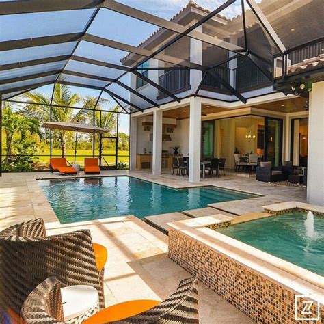 pool house with covered patio