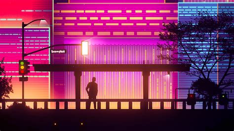 Download wallpaper 1920x1080 man, silhouette, alone, buildings, clock ...