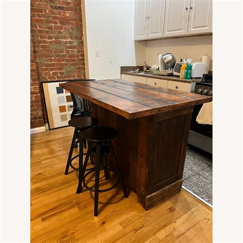 Custom Solid Wood Kitchen Island - AptDeco
