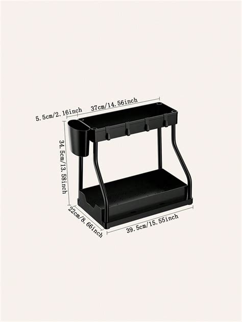 1pc 2-Tier Under Sink Organizer - Slide Out Kitchen Cabinet Storage ...