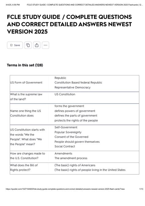 FCLE STUDY GUIDE / COMPLETE QUESTIONS AND CORRECT DETAILED ANSWERS ...