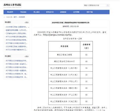 江苏省二建终于要出成绩咯，附官网链接 - 哔哩哔哩