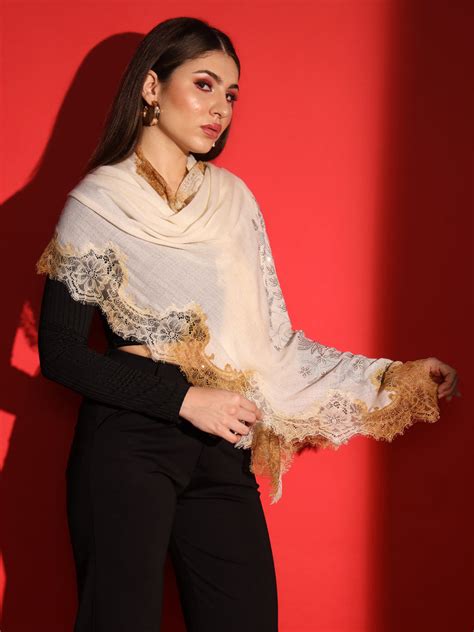 lace shawl, shawl with lace, beige shawl, lace shawl, bridal shawl ...
