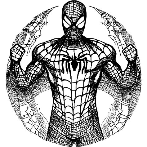 Black And White Spiderman Art