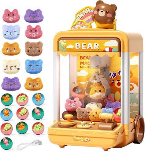 AIQI Bear Kids Claw Machine, Mini Candy Vending Grabber, Prize ...