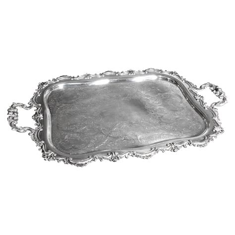 English Silver Serving or Gallery Tray at 1stDibs