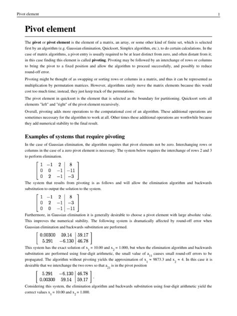 Matrix Pivot Element 的图像结果